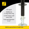 ELECTRIC TONGUE JACK 5000LB BLACK