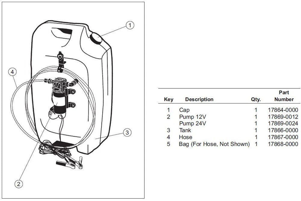 FLAT TANK OIL CHANGER, 12 V