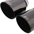 Remus Stainless Steel 115mm Angled Engraved Black Chrome Tail Pipe Set (Pair)