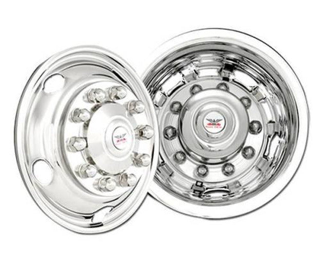 Wheel Simulators: Dually Wheel Simulators 19.5" Wheels; Chrome