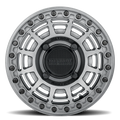 Method MR415 Beadlock 15x7 / 5+2/38mm Offset / 5x4.5 / 76 CB Graphite Wheel - Gloss Graphite Ring