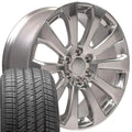 22 IN REPLICA WHEEL CV95 FITS CHEVROLET SILVERADO RIM 22X9 POLISHED WHEEL