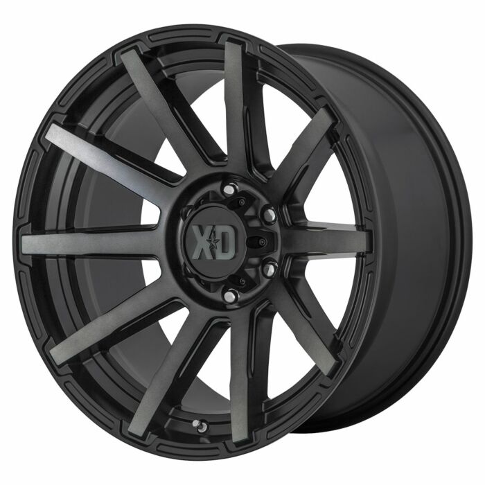 OUTBREAK 20X10 8X170 12MM SATIN BLACK W/ GRAY TINT
