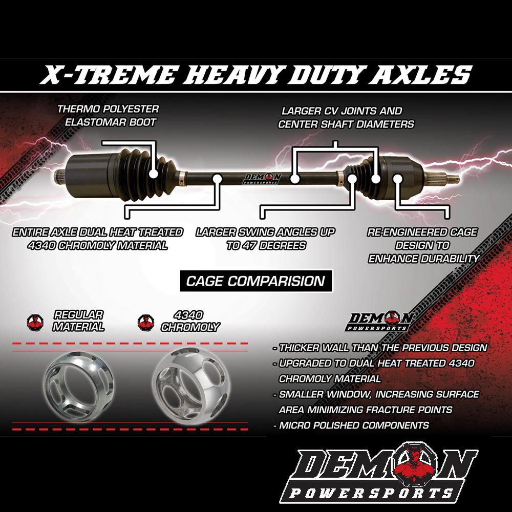 1320 POLARIS RZR 900 1519 POLARIS RANGER XTREME HEAVY DUTY REAR UNIVERSAL AXLE