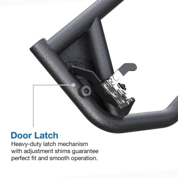 18C WRANGLER 2 DOOR TEXTURED BLACK MIRROR MOUNT TUBULAR FRONT DOORS ONLY