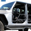 18C WRANGLER 2 DOOR TEXTURED BLACK MIRROR MOUNT TUBULAR FRONT DOORS ONLY