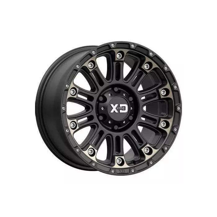 HOSS 2 20x10 6x135.00 SATIN BLACK MACH W/ DARK TINT CLEAR COAT (24 mm)