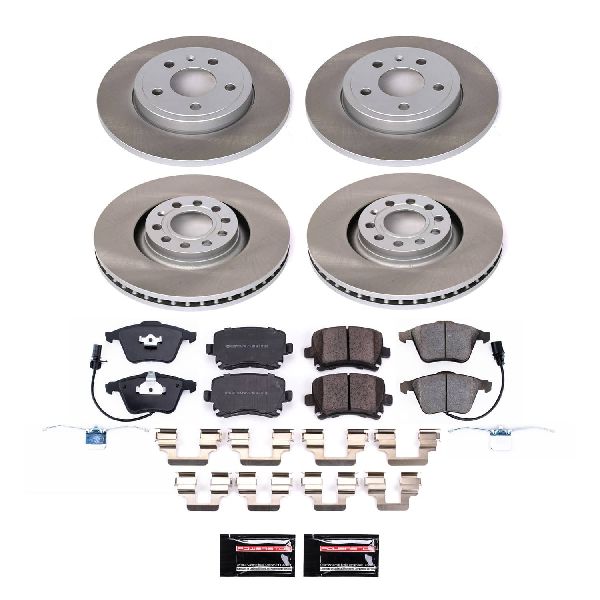 Power Stop 05-09 Audi A4 Front and Rear Semi-Coated Rotor Kit