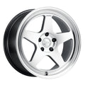 Aluminum Wheels 18x9 KNP K12H Machined Lip Hyper Silver 5x114.3 Bolt Pattern 35 Offset Kansei Wheels