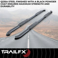 4" OVAL BENT SIDE BAR BLK