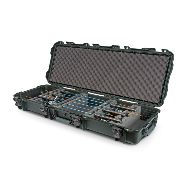 NANUK 990 CASE W/FOAM (C0666) FOR ICE FISHING ROD OLIVE INTERIOR: 44 X 14.5 X 6IN