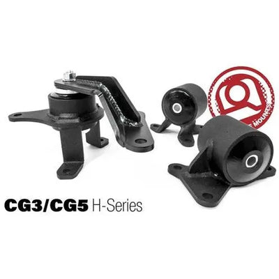 Innovative 98-02 Accord H-Series Black Steel Mounts 95A Bushings
