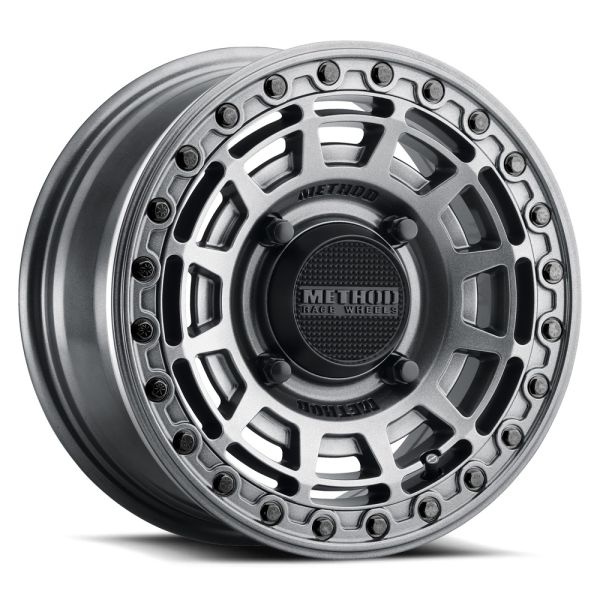 Method MR415 Beadlock 15x7 / 5+2/38mm Offset / 4x136 / 106mm CB Graphite Wheel - Gloss Graphite Ring