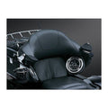 Mustang 93-13 Harley FL Touring Extended Arm Wrap Passenger w/Blk Pearl Studs - Black