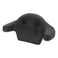 Mustang 93-13 Harley FL Touring Extended Arm Wrap Passenger w/Blk Pearl Studs - Black