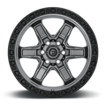 ~(31 lbs. 20X20X12)~ KICKER 17x9 6x114.30 MATTE GUN METAL BLACK BEAD RING (12 mm)