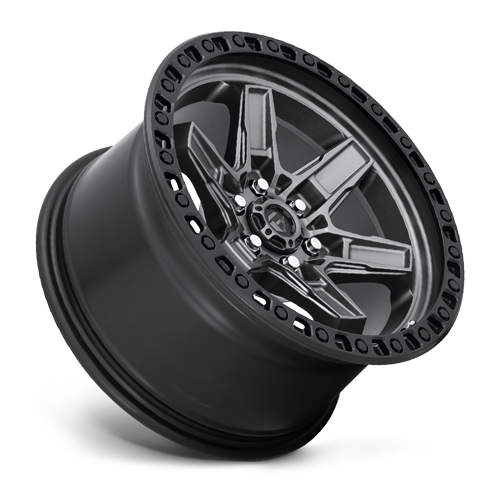 ~(31 lbs. 20X20X12)~ KICKER 17x9 6x114.30 MATTE GUN METAL BLACK BEAD RING (12 mm)