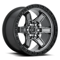 ~(31 lbs. 20X20X12)~ KICKER 17x9 6x114.30 MATTE GUN METAL BLACK BEAD RING (12 mm)