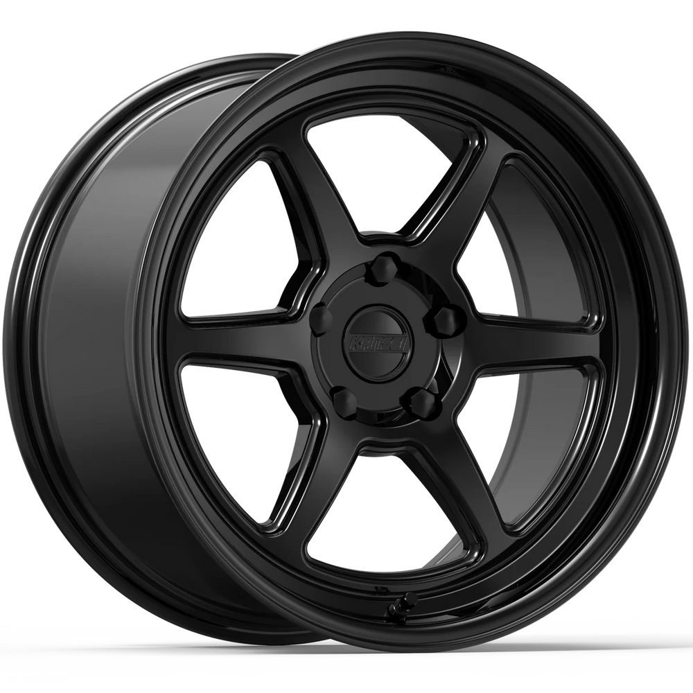 Aluminum Wheels 18x10.5 Roku K14B Gloss Black 5x100 Bolt Pattern 12 Offset Kansei Wheels