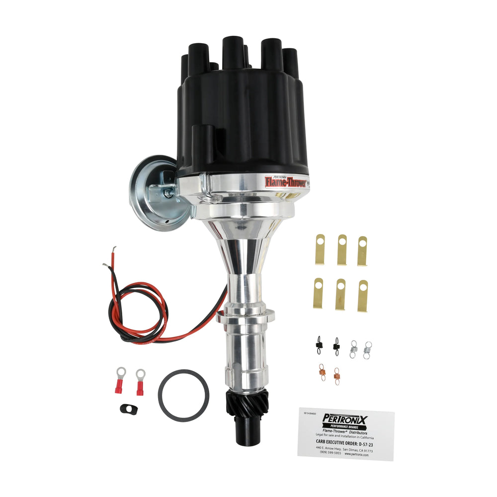 5609 PONTIAC V8 FLAME THROWER ELECT DIST BILLET W/ IGNITOR II ADV BLACK CA