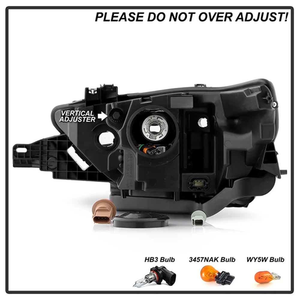 1416 GRAND CHEROKEE LED LIGHT BAR PROJECTOR HEADLIGHTS LEFT AND RIGHT BLACK