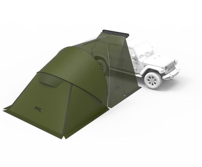 MODULAR CAR AWNING ARMY GREEN