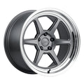 KANSEI ROKU MATTE GRAY W/MACHIINED LIP 18X9.5 5X110 +22mm