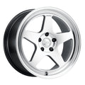 Aluminum Wheels 18x8.5 KNP K12H Machined Lip Hyper Silver 5x112 Bolt Pattern 35 Offset Kansei Wheels