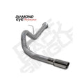 Filter Back Exhaust 07.5-10 Silverado/Sierra 2500/3500 4 inch Single Pass Withou Muffler Aluminized Diamond Eye