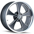 645 (645) MATTE BLACK/MACHINED FACE