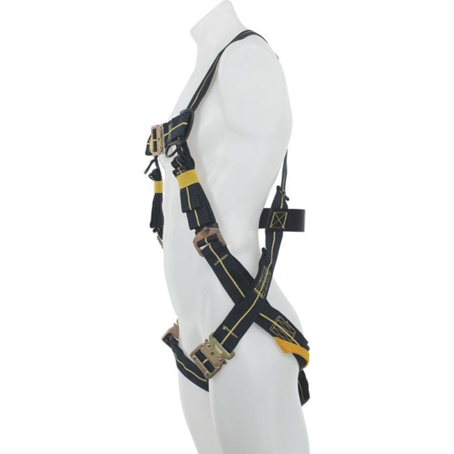 BLUE ARMOR WELDING STANDARD HARNESS QUICK CONNECT LEGS XL BLACK YELLOW