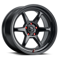 Kansei K14B Roku 18x9in / BLANK BP / 12mm Offset / 66.56mm Bore - Gloss Black
