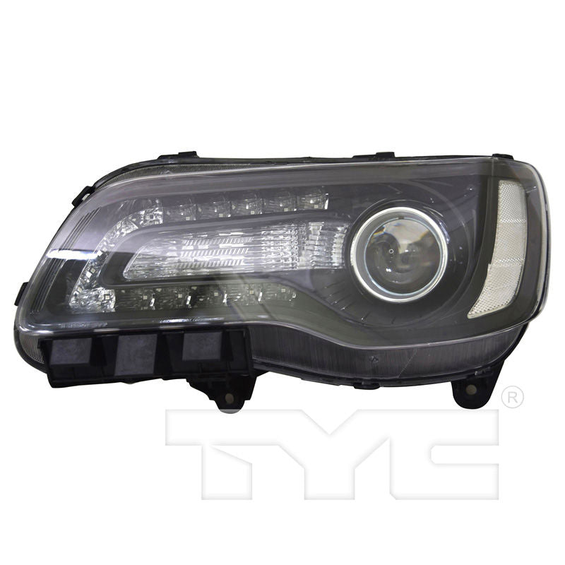 1823 CR 300 HALOGEN W/ LED DAYTIME RUNNING LIGHTS BLK HEADLIGHT ASSY LH