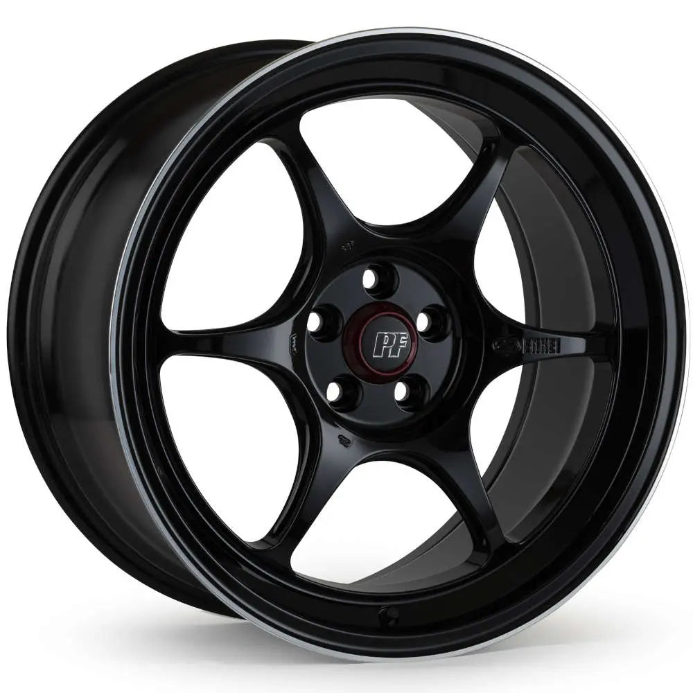 Enkei PF06 17x9 45 Offset 5x114.3 BP 75mm Bore Black Machined Wheel