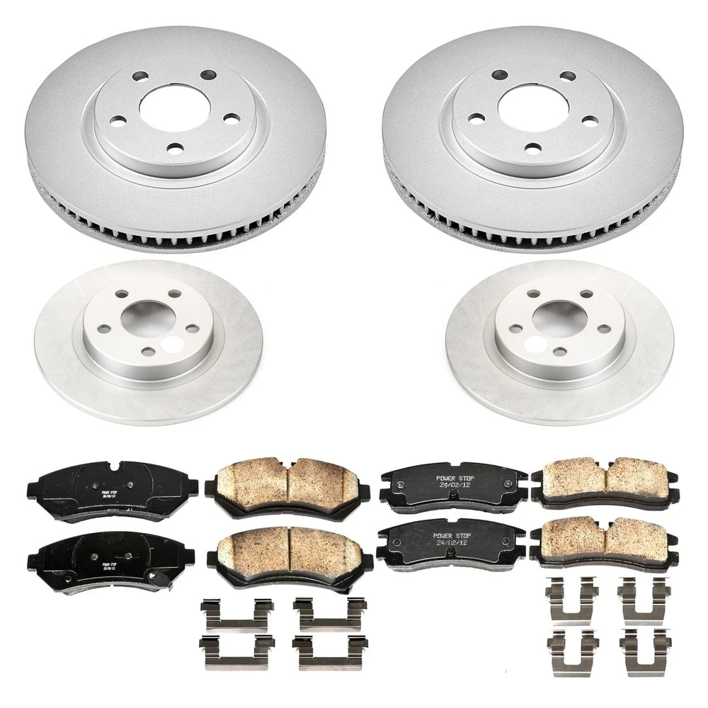 Power Stop 98-02 Cadillac Seville Front & Rear Z17 Evolution Geomet Coated Brake Kit