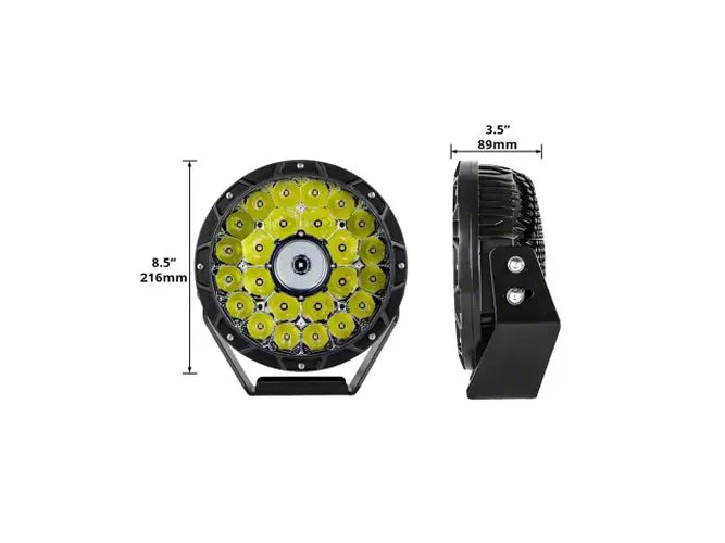 XK Glow Combo Beam Offroad Round Work Light Kit 2pc 9in 110W