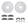 DFC 05-06 Pontiac GTO Front Drilled & Slotted Geoperformance Rotors 5000 Advanced Pads w/Hardware