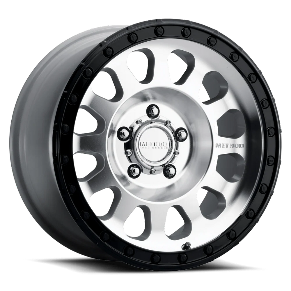 Method MR315 17x8.5 +25mm Offset 8x6.5 130.81mm CB Machined Wheel - Gloss Black Lip
