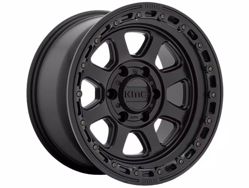 CHASE 20X9 6X135 00MM SATIN BLACK W/ GLOSS BLACK LIP