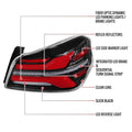 Spec-D SUBARU WRX STI FULL LED TAIL LIGHT GLOSSY BLACK HOUSING CLEAR LENS - LT-WRX15BKLED-SQ-RS