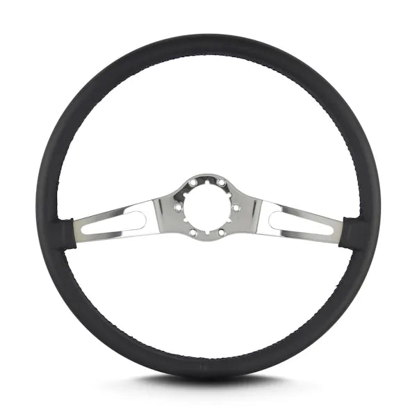 TEARDROP 2 SPOKE 15IN POLISHED THIN GRIP BLACK