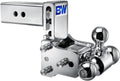 Tow and Stow 2 1 2 INCH Chrome 1 7 8in x 2in x 2 5 16in Tri-Ball 5in Drop 5 1 2in Rise