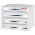 SECURE STORAGE CABINET WITH 3 DRAWERS 21 X 16.5 X 16IN WHITE STEEL FINISH