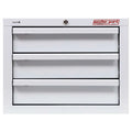 SECURE STORAGE CABINET WITH 3 DRAWERS 21 X 16.5 X 16IN WHITE STEEL FINISH