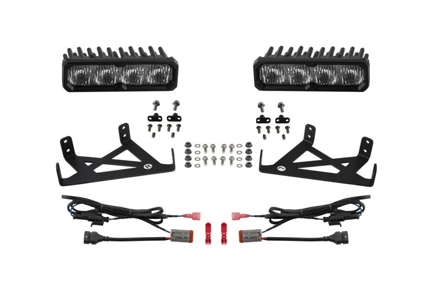 2022 FORD SUPER DUTY SS6 LED FOG LIGHT KIT WHITE WIDE (PAIR L/R)
