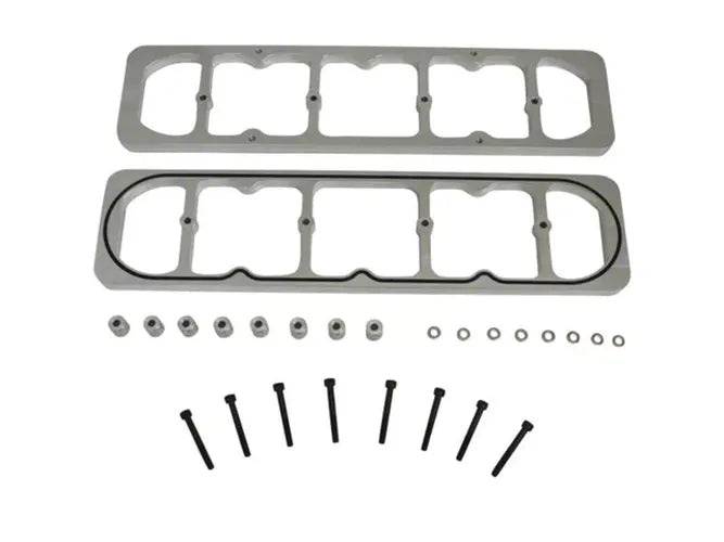 Moroso Chevrolet Small Block Valve Cover Adapter - GM LS Cylinder Heads - Billet Aluminum
