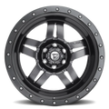 ~(28 lbs. 20X20X11)~ ANZA 17x8.5 5x139.70 MATTE GUN METAL BLACK BEAD RING (-6 mm)
