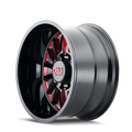 CALI OFF-ROAD SUMMIT 9110 GLOSS BLACK RED MILLED SPOKES 24X14 6-135 -76MM 87.1MM