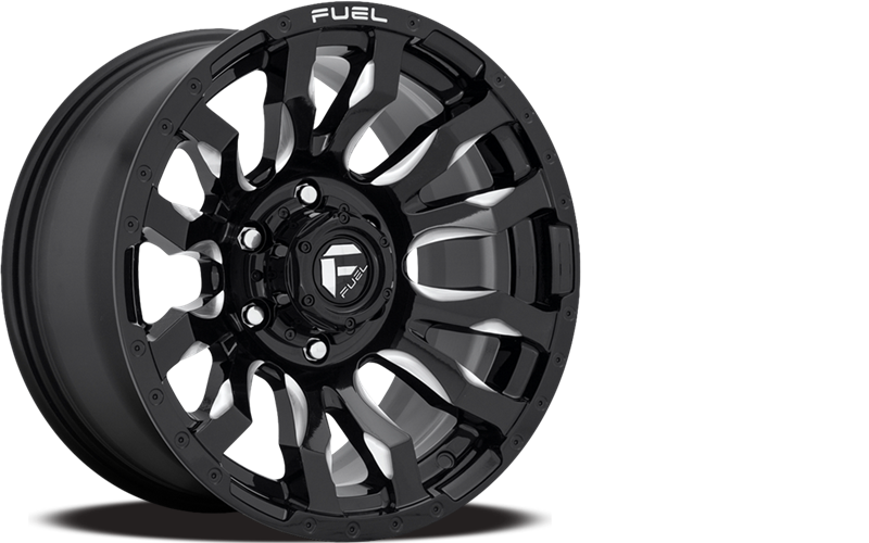 ~(36 lbs. 21X21X12)~ BLITZ 18x9 6x135.00 GLOSS BLACK MILLED (-12 mm)