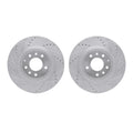R1 07-15 Mazda CX-9 Front Drilled & Slotted Silver Brake Rotor Set